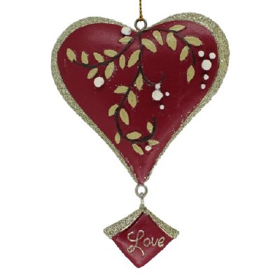 LOVE RED GLITTER HEARTS