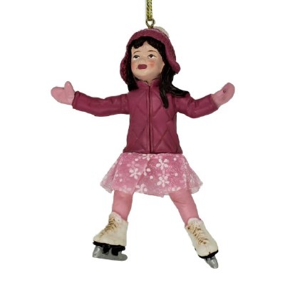 DARK PINK GIRL ICE SKATING