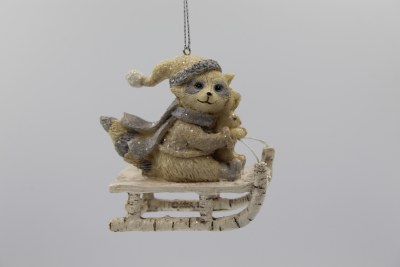 RACCOON ON SLED