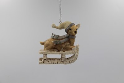 DEER ON SLED