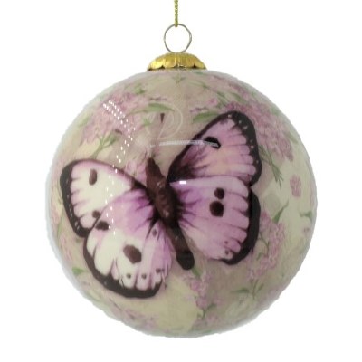 PURPLE BUTTERFLY ON PURPLE BALL