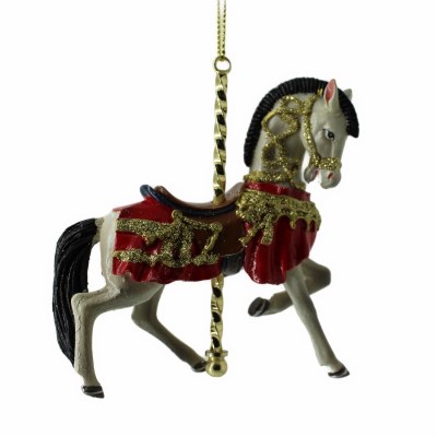 LIGHT GREY HORSE CAROUSEL