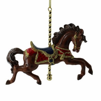 BROWN HORSE CAROUSEL