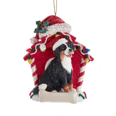 BERNESE MTN DOG WITH DOG HOUSE