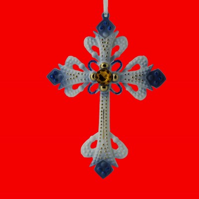 WHITE/BLUE CROSS