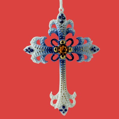 BLUE WITH WHITE CROSS