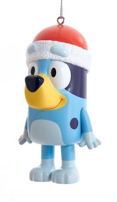 BLUEY WITH SANTA HAT