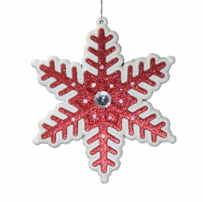 RED/WHITE SNOWFLAKE
