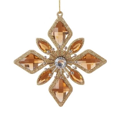GOLD W GEMS SNOWFLAKE