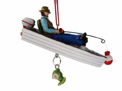 Man Fishing In Boat`