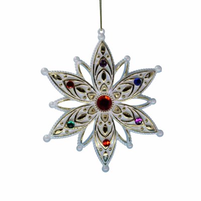 RED CENTER SNOWFLAKE