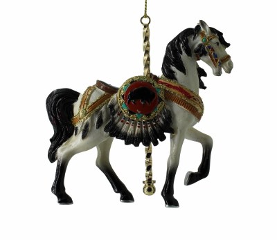 BLACK/ WHITE HORSE CAROUSEL