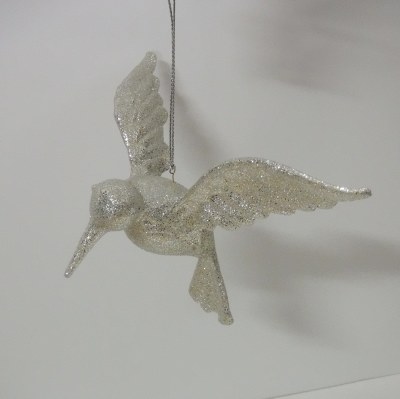 HUMMING BIRD SILVER GLITTER