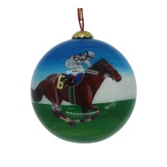 HORSE RACING GLASS BALL