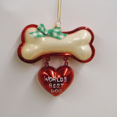 DOG BONE WITH DANGLE WORLDS BEST DOG