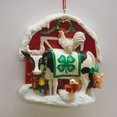 4H COW WITH BARN