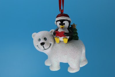TREE/PENGUIN ON POLAR BEAR