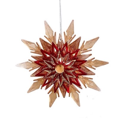 GOLD RED GOLD SNOWFLAKE