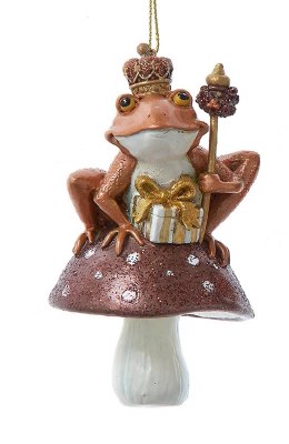 TAN TOAD W/CROWN AND STAFF