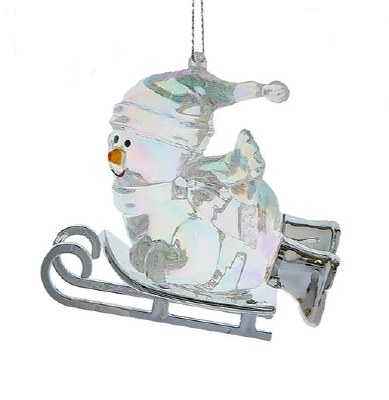 ACRYLIC SNOWMAN ON SLED