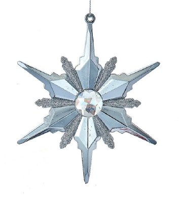 SILVER SNOWFLAKE PLASTIC