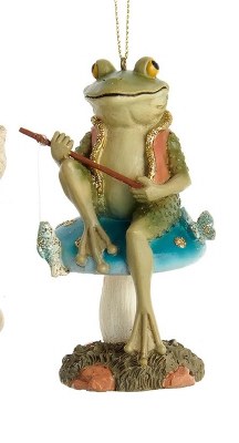 TOAD W/TAN VEST FISHING POLE