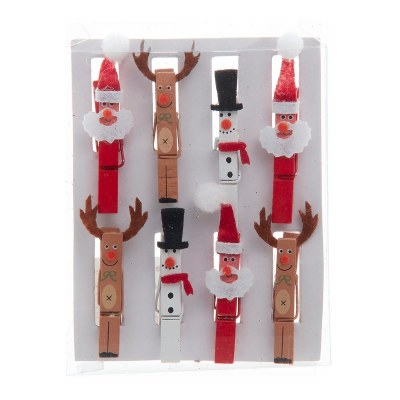 WOODEN CHRISTMAS CLIPS