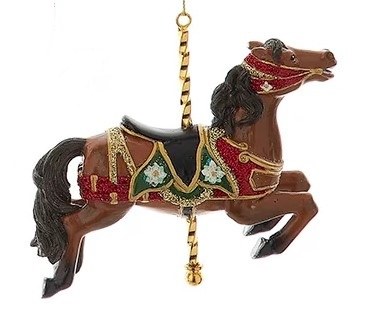 BROWN HORSE CAROUSEL