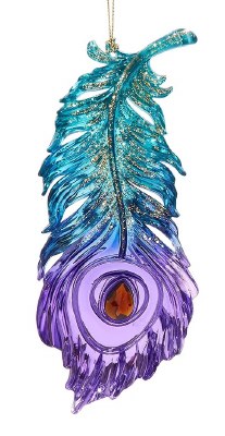 PURPLE TIP PEACOCK FEATHER