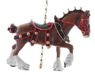 BROWN CAROUSEL HORSE