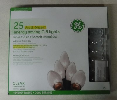 25 WATT C-9 CLEAR LIGHT SET