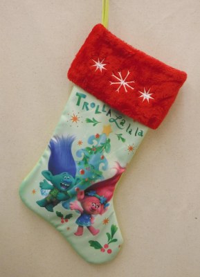 TROLL STOCKING IN GREEN AND RED