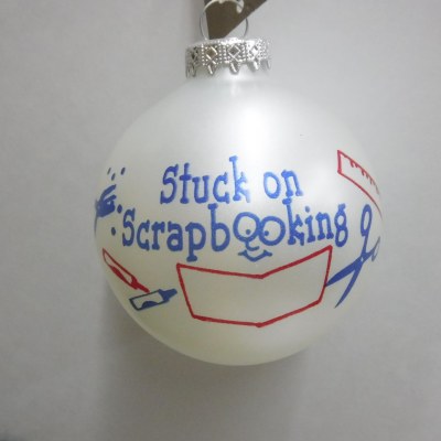 STUCK ON SCRAPBOOKING GLASS BALL