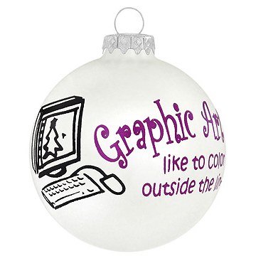 GRAPHIC ARTIST GLASS BALL