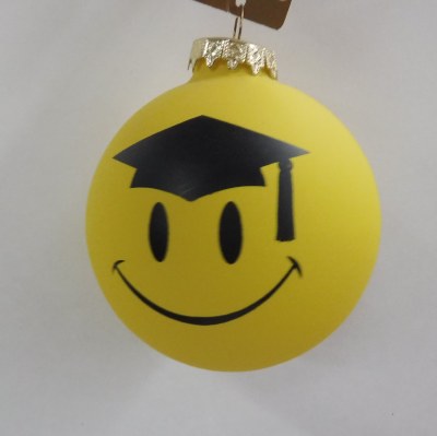GRADUATION SMILE GLASS BALL