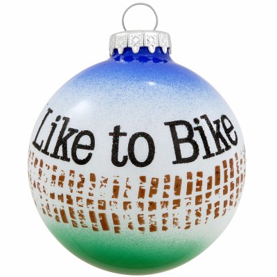 LIKE TO BIKE GLASS BALL
