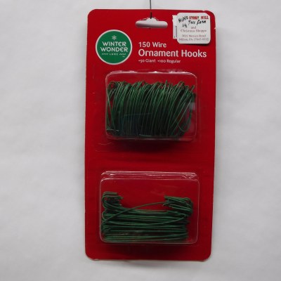 150 GREEN ORNAMENT HOOKS