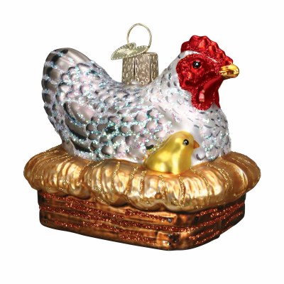 HEN ON NEST OLD WORLD