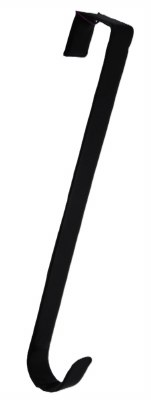 BLACK LEATHER WREATH HANGER