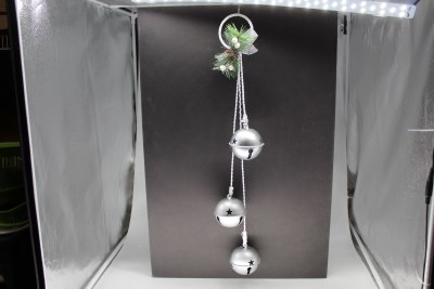 SET OF 3 GRAY JINGLE BELLS