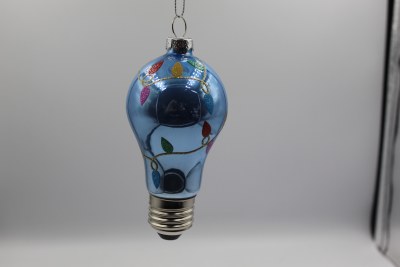 BLUE LIGHT BULB ORNAMENT