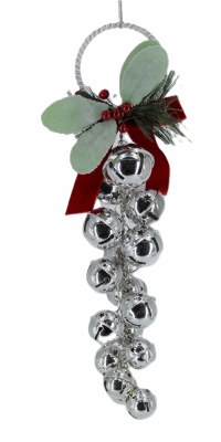 SET OF 15 SILVER JINGLE BELLS