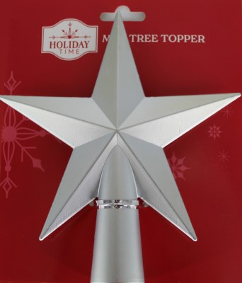 SILVER MINI STAR TREE TOPPER