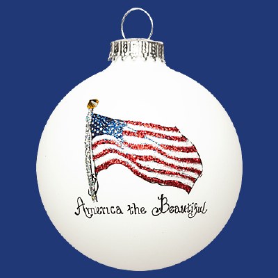 AMERICA THE BEAUTIFUL GLASS BALL