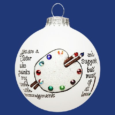 SISTERS PAINT......GLASS BALL