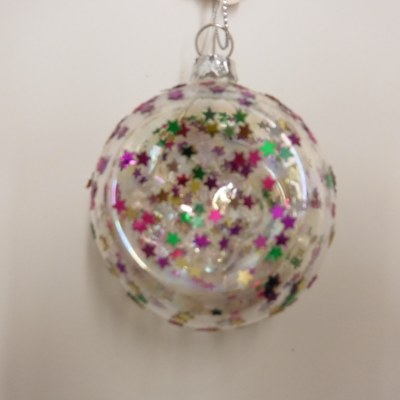 GLASS BALL WITH STAIRS