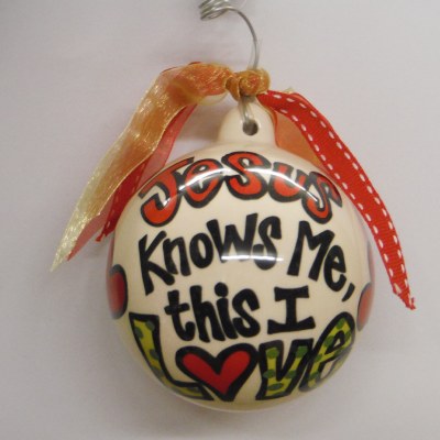 JESUS KNOWS ME GLASS BALL