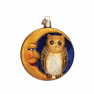 OWL IN MOON OLD WORLD