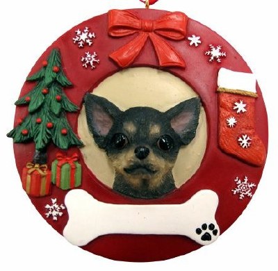 BLACK CHIHUAHUA WREATH