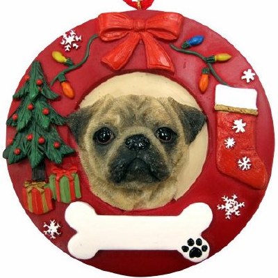 PUG IN WREATH